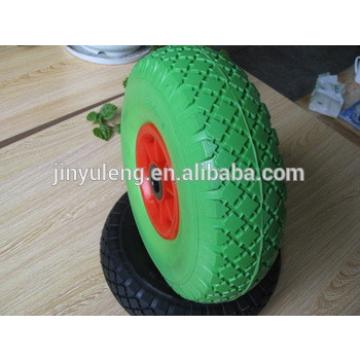 high quality 10x300-4 pu wheel for food trolley,wheel barrow,toy car