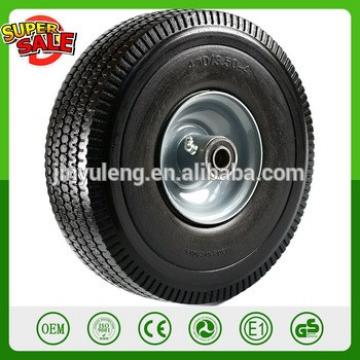 10&#39;&#39; Heavy Duty Solid Rubber Flat Free Tubeless Hand Truck/Utility Tire Wheel 4.10/3.50-4&quot; Tire PU foam solid wheel
