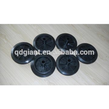 supply black color small design rubbish dustbin wheel 200mmx50mm