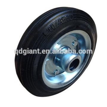 6 inch rubber wheel with steel rim