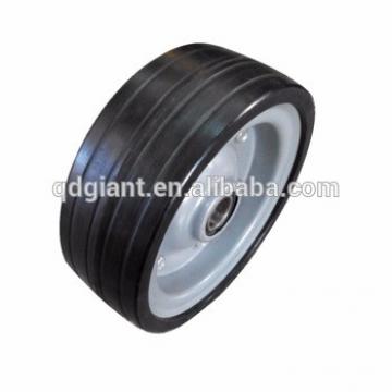 8&#39;&#39; metal rim solid rubber wheel for hand trolley and wagon