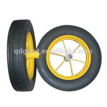 strong black solid tyre 16&quot; wheel wheelbarrow wheel