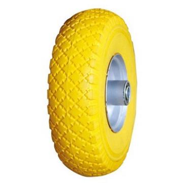 10&quot; Yellow colour pu foam wheel with steel rim