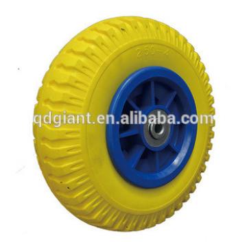 Yellow pu foam wheel for hand trolley/tool cart