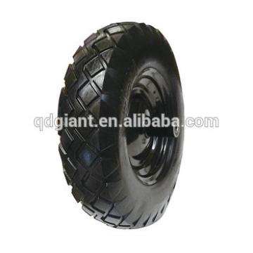 Balck color 400-8 PU rubber wheel
