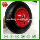 16 inch 4.00-8 metal rim Pneumatic air rubber wheel for wheelbarrow Martin Wheel line free pattern Replacement wheel have bearin