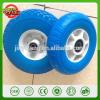 8 inch Plastic rim high quality pu foam rubber wheel for hand trolley truck wheelbarrow solid wheel have bearing #1 small image