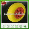 16 inch Prevent rust prevent puncture Solid PU wheel with plastic rim 4.00-8
