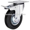 6 inch swivel solid rubber caster wheel with brake