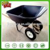 WB8802 super biggest Large capacity two wheels wooden handle power thick plastic wheelbarrow for Picking fishing, transportation