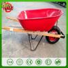 WB6601 Large tray 80L capacity power load wood handle wheelbarrow for Planting, picking Farms, pasture lands, orchard