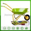 hot seal CHILDRENS P METAL WHEELBARROW tool for kins Garden Kids Green Metal Wheelbarrow toys