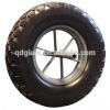 Puncture proof wheel with metal spoked rim