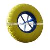 pu wheel with solid axle for wheelbarrow