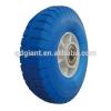 blue pu foam wheel for hand trolley/tool cart #1 small image