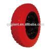 Red 3.50-4 PU rubber wheel for trolley cart #1 small image