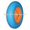Bule tyre and plastic rim PU rubber wheel