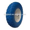 Best -selling 400-8 PU rubber wheel blue tyre