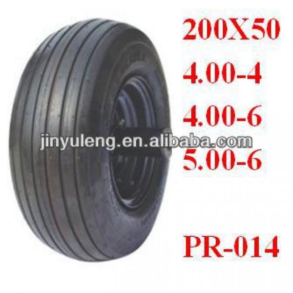 Pneumatic Rubber wheelbarrow tyre 10&quot;x4.00-4 #1 image