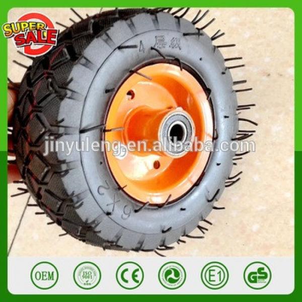 6inch 163mm *20mm small Pneumatic rubber wheel for hand trolley cart tools wagon castor trundle air wheels #1 image