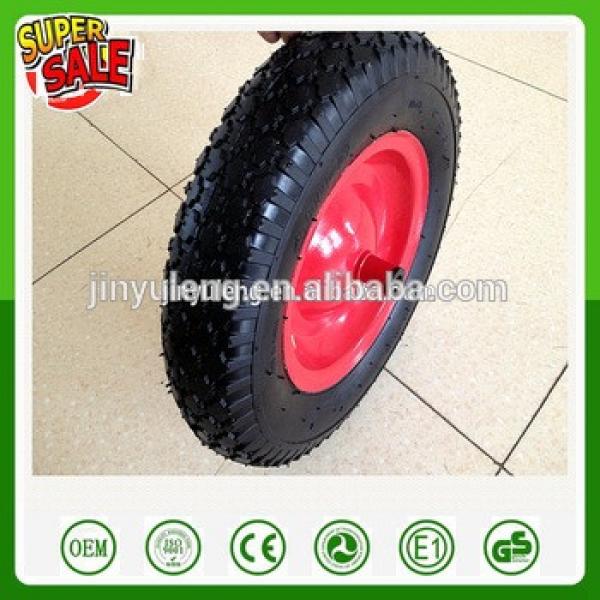 3.50/4.00-8 lug pattern rubber wheel for trolley,wheel barrow / Pneumatic wheels for wheelbarrow #1 image