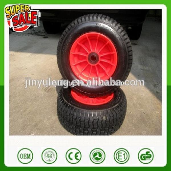 Plastic rim 16 inches 6.50-8 rubber wheel for wheelbarrow lawn mower,hay mowe,hand truck,and Handling equipment nylon push #1 image