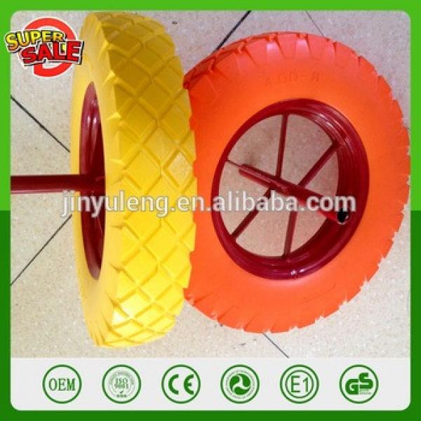 400-8 cheap spoke style wheel barrow wheel PU wheel for seal #1 image