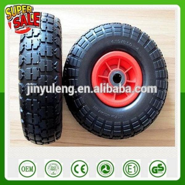 10 inch 4.10/3.50-4 stretch Pneumatic air rubber wheel for toy car hand truck castor #1 image