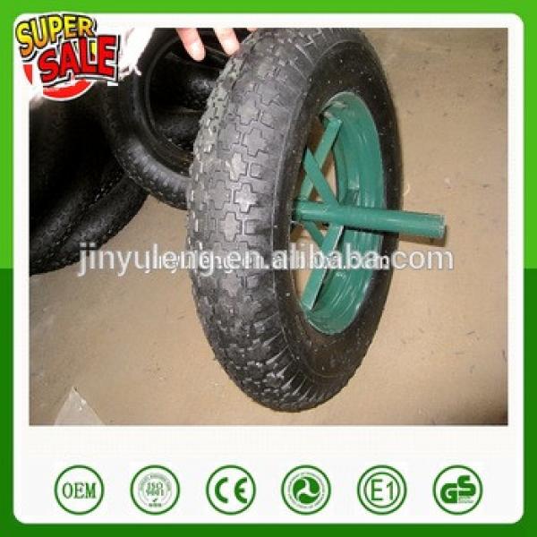 3.50-8 / 4.00-8 spokes style pneumatic rubber wheel for wheelbarrow wheel barrow 6400 #1 image
