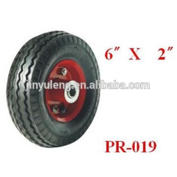 Europe standard 6x2 inch small environmental bearing pneumatic rubber trolley wheel #1 image
