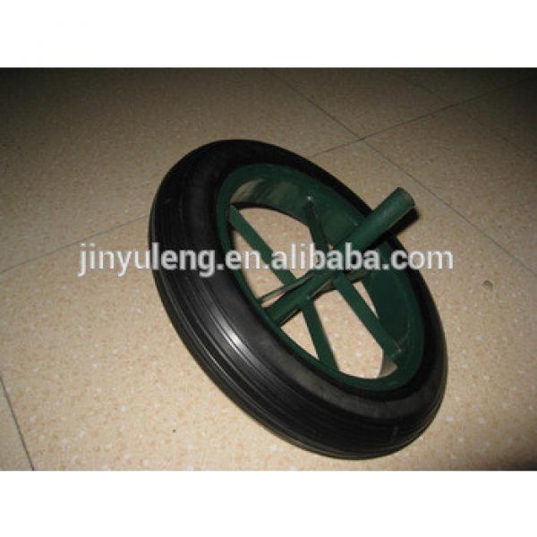 14*4 Spoke type power solid rubber wheel for wheelbarrow ,Middle East market #1 image