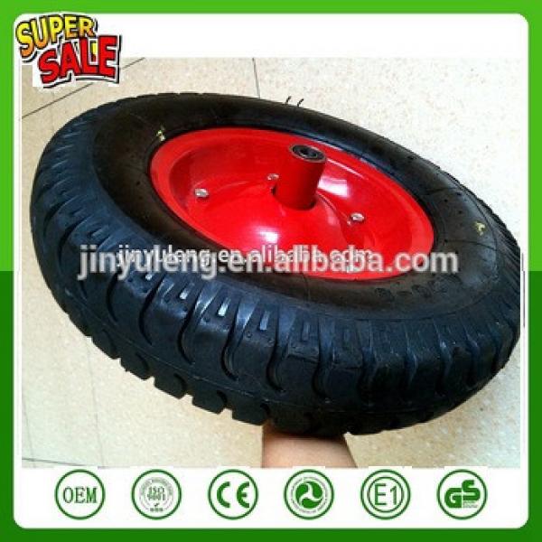 cheap seal 400-8 lug pneumatic rubber wheel for wheel barrow Middle East market #1 image