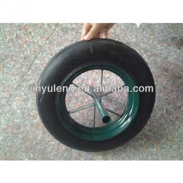 14 inches wheel barow solid rubber wheel for wheelbarrow ,trolley #1 image