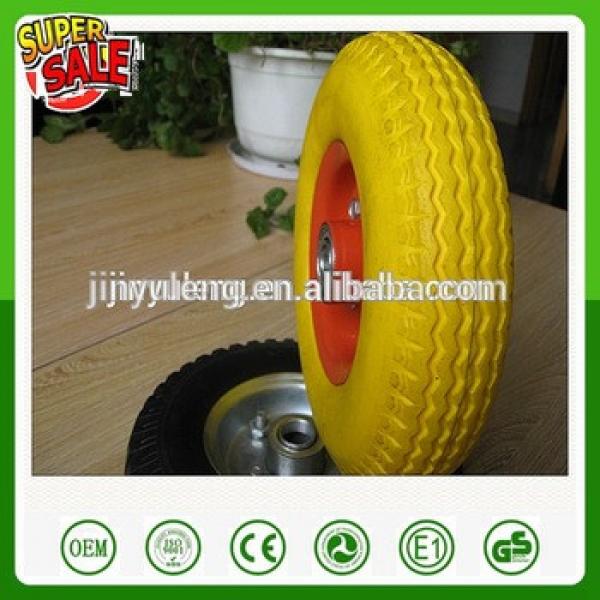 8inche 8x2.50-4 solid pu foam rubber wheel ,green wheel ,Material handling equipment parts #1 image