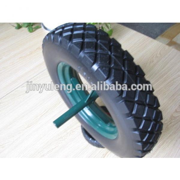14x350-8 pu or rubber wheel barrow wheel/ wheelbarrow spare parts #1 image