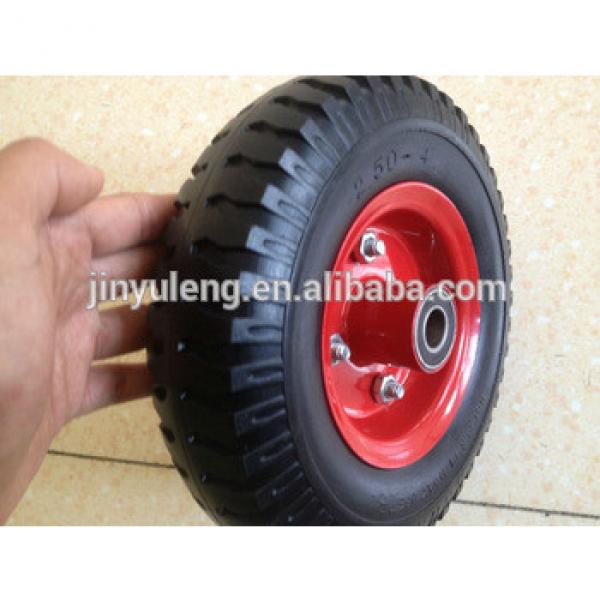 8&#39;&#39; pu solid ribber wheel,lug pattern small wheel 2.50-4 ,tools,Trailer, castor, godown car accessories,parts #1 image