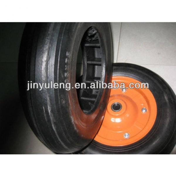 13 inch hollow rubber power solid wheel for wheel barrow #1 image