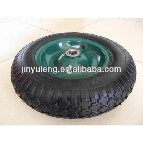14 inches 3.50-8 inflatable rubber wheel , pneumatic wheel ,use for wheelbarrow , trolley #1 image