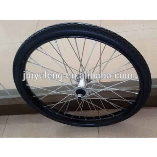 hot selling heavy duty 26x2 1/2 solid/ pneumatic horse cart wheel #1 image
