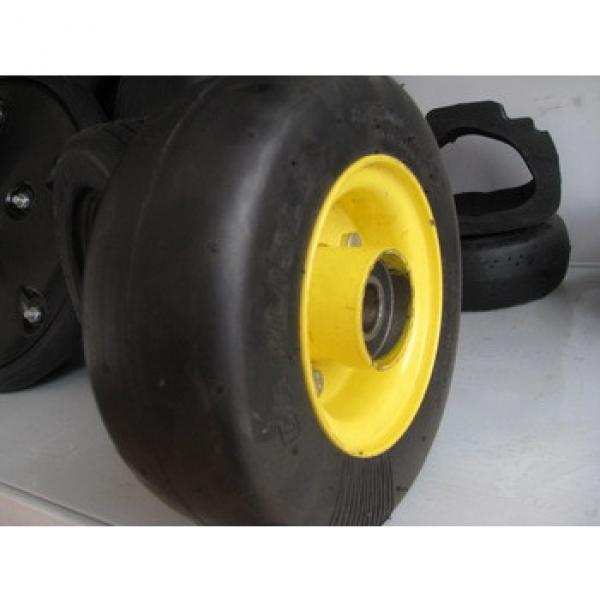 8 x3.00-4 solid rubber wheel with smooth tread for soil preparation machine #1 image