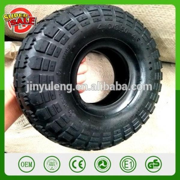 10&#39;&#39; 4.10/3.50-4 pneumatic rubber air wheel tire Sack Truck Trolley wheelbarrow Wheel Replacement Tyre #1 image