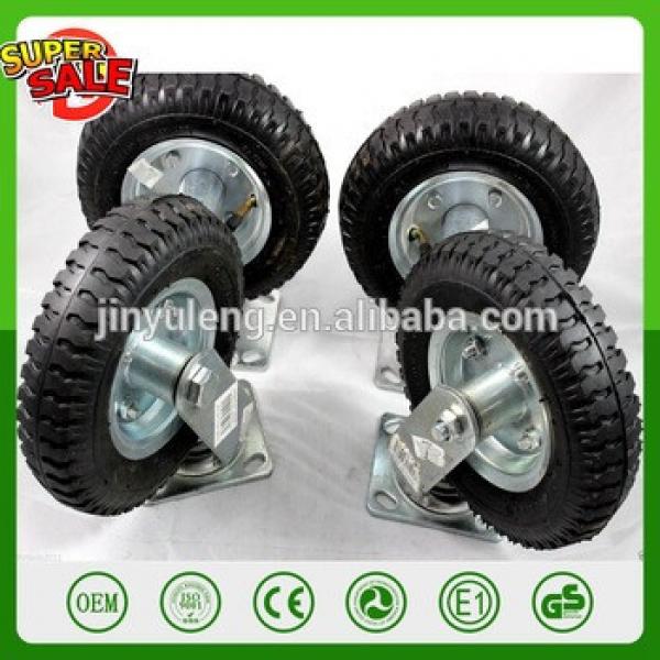 8&quot; KNOBBY SWIVEL &amp; FIXED WHEEL TERRAIN ROUGH SURFACE RUBBER TIRE CASTER truckle mecanum wheel swivel caster Directional casters #1 image