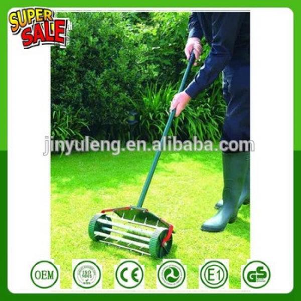 Hot Popular lawn spike aerator with wheel Rolling Fertilizer Tool Landscaping Yard Grass Seeding simple lawn rake Lawn scarifier #1 image