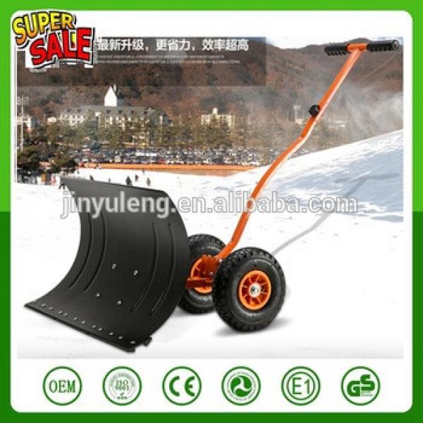 Retractable manual handy snow push shovel with wheel tool cart #1 image