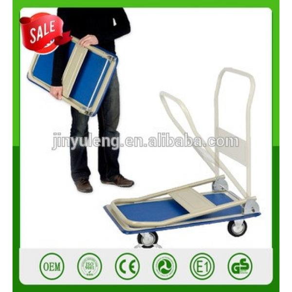 High quality portable 300 kg 150kg Four-wheeled Platform Trolley Tools Usage Hand Truck foldable #1 image