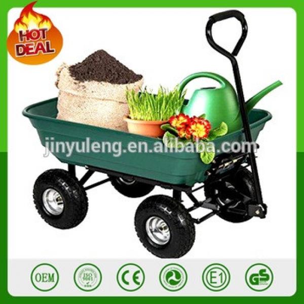 75L large capacity tip lorry tilting tool cart garden mini dump tool cart folding wagon wheelbarrow #1 image