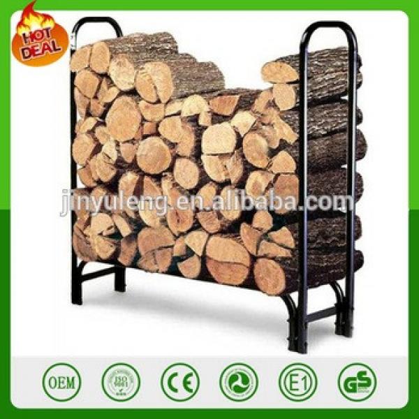4ft 8 ft metal Firewood Log Rack Fire Wood Storage Holder Steel Indoor Outdoor Fireplace #1 image