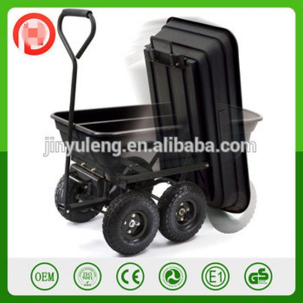 600 lbs Steel Poly Lawn Garden Yard Dump Utility Wheelbarrow Wagon cart #1 image