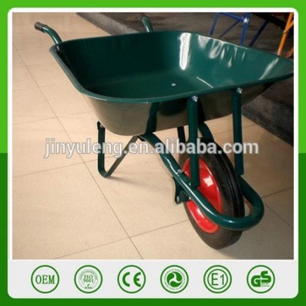 WbB6501 wheelbarrow with puncture proof solid rubber wheel concrete wheel barrow trolley handcart pushcart #1 image