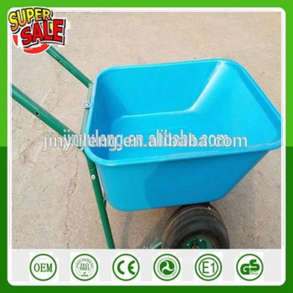 save labour assemble portablet steel double wheels wheelbarrow for sale Two-wheeled trolleys cart feed hand barrow #1 image